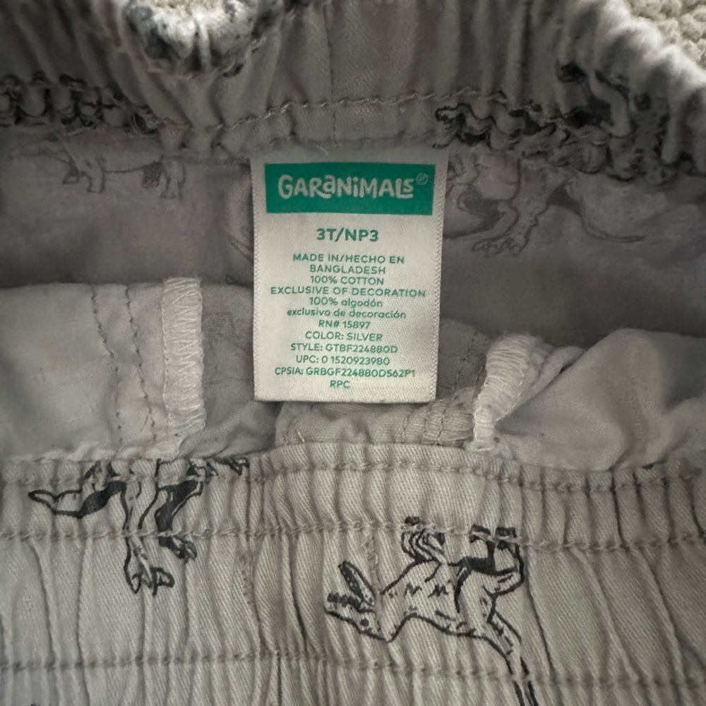 Garanimals Grey Dino Pants. Sz 3T. Used Condition
